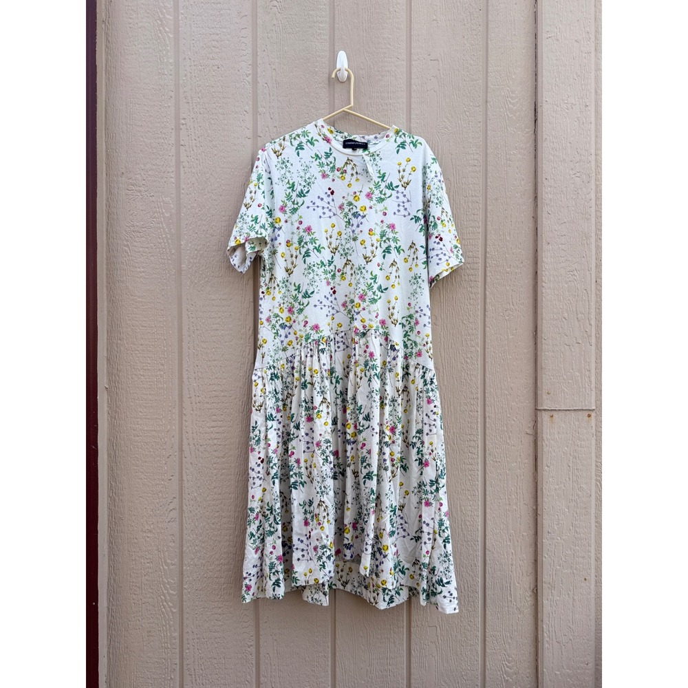 Cynthia Rowley M Wildflower Dress Cottagecore Cotton Gathered Skirt NWT